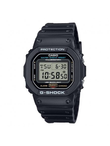 Casio - Montre Homme - G-Shock silicone noir - affichage digital - Ref DW-5600UE-1ER