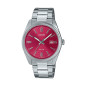 Casio - Montre Homme - Bracelet acier - Cadran rouge - Ref MTP-1302PD-4AVEF