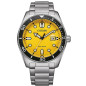 Citizen - Montre Homme - Sunset Eco-Drive - cadran jaune - J810 Sport Marine 43mm - Ref AW1760-81Z