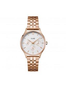 Cluse - Montre Femme - Minuit Multifunction - doré rose - Ref CW10702