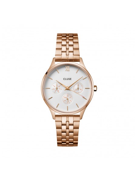 Cluse - Montre Femme - Minuit Multifunction - doré rose - Ref CW10702