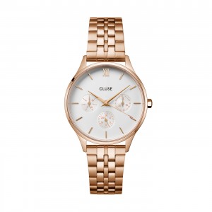Cluse - Montre Femme - Minuit Multifunction - doré rose - Ref CW10702