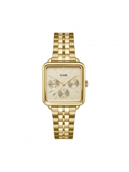 Cluse - Montre Femme - La Tétragone Multifunction - acier doré - Ref CW13801