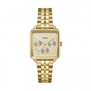 Cluse - Montre Femme - La Tétragone Multifunction - acier doré - Ref CW13801