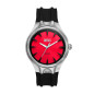 Diesel - Montre Homme - Streamline - bracelet silicone noir - cadran rouge - Ref DZ2202