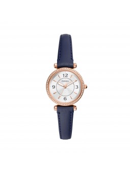 Fossil - Montre Femme - Carlie Mini - bracelet cuir - cadran blanc - Ref ES5295