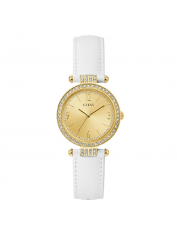 Guess - Montre Femme - Terrace - bracelet cuir - cadran doré - Ref GW0116L5