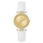 Guess - Montre Femme - Terrace - bracelet cuir - cadran doré - Ref GW0116L5