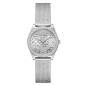 Guess - Montre Femme - Boîtier strass - cadran argenté - bracelet milanais - Ref GW0748L1