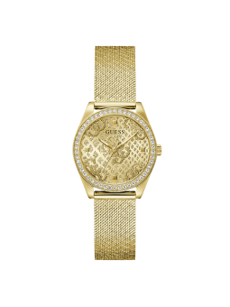 Guess - Montre Femme - Boîtier strass - acier doré- bracelet milanais - Ref GW0748L2