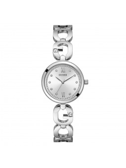 Guess - Montre Femme - Boîtier strass - acier argenté - bracelet serti cristal - Ref GW0759L1