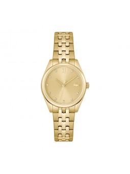 Lacoste - Montre Femme - Tuilerie - Cadran doré - Bracelet Acier doré - Ref 2001303