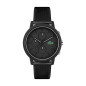 Lacoste - Montre Homme - Chrono - Cadran Noir - Bracelet Silicone Noir - Ref 2011243