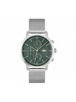 Lacoste - Montre Homme - Replay - Multifonction - Cadran Vert - Bracelet Acier Maille Milanaise - Ref 2011338