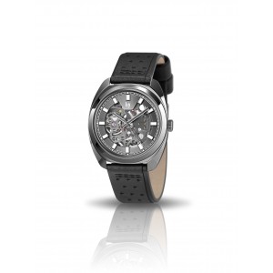 LIP - Montre Homme - Lip General De Gaulle 39 Black Auto Saphir - Ref 671381