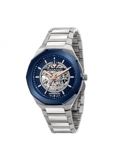 Maserati - Montre Homme - Stile 45mm - Automatique - Cadran bleu - Bracelet acier - Ref R8823142004