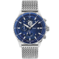 Pierre Lannier - Montre Homme - Cadran Bleu - Bracelet Acier milanais Argenté - Ref 462B161