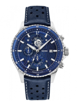 Pierre Lannier - Montre Homme - Cadran Bleu - Bracelet cuir bleu - Ref 462B166