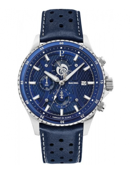Pierre Lannier - Montre Homme - Cadran Bleu - Bracelet cuir bleu - Ref 462B166