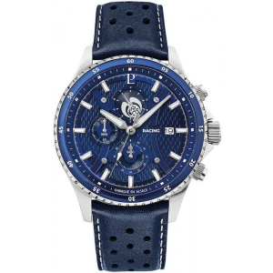 Pierre Lannier - Montre Homme - Cadran Bleu - Bracelet cuir bleu - Ref 462B166