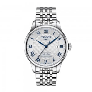 Tissot - Montre Homme - Le Locle - Cadran blanc - Bracelet acier argenté - Ref T0064071103303