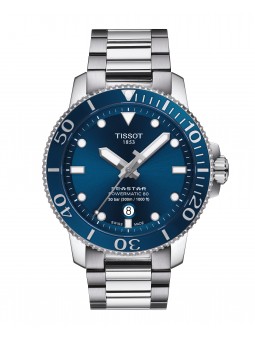 Tissot - Montre Homme - Seastar - Cadran bleu - Bracelet acier - Ref T1204071104103