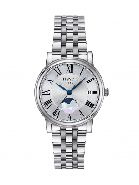 Tissot - Montre Femme - Carson - Cadran blanc - Bracelet acier - Ref T1222231103300
