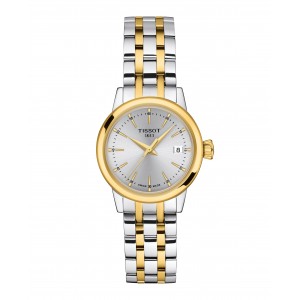 Tissot - Montre Femme - Classic Dream - Bracelet acier bicolore - Cadran blan - Ref T1292102203100