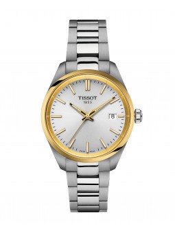 Tissot - Montre Femme - Pr100 - Bracelet acier bicolore - cadran blanc - Ref T1502102103100