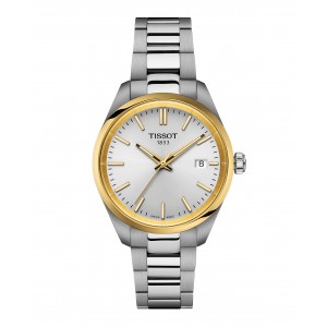 Tissot - Montre Femme - Pr100 - Bracelet acier bicolore - cadran blanc - Ref T1502102103100