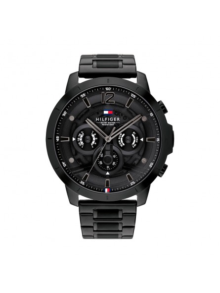 Tommy Hilfiger - Montre Homme - Luca - Multifonction - Cadran et Bracelet Acier Noir - Ref 1710494