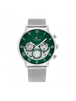 Tommy Hilfiger - Montre Homme - Legend - Multifonction - Cadran Vert - Bracelet Acier - Ref 1710567