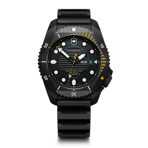 Victorinox - Montre Homme - Dive Pro Auto 43 Cadran Noir - Bracelet Silicone Noir - Ref 241997