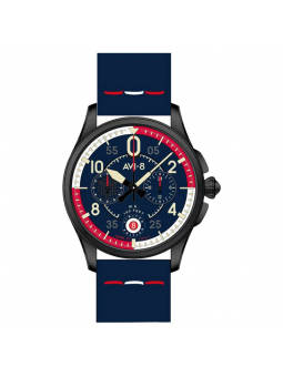 AVI-8 - Montre Lagunas Spitfire Legacy bleu et bracelet cuir - Ref AV-4105-01