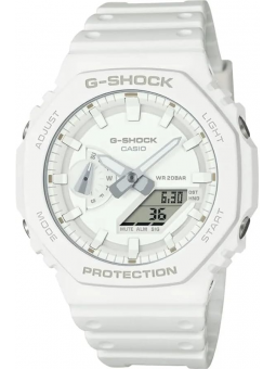 Casio - Montre G-Shock Classic résine blanc - Ref GA-2100-7A7ER