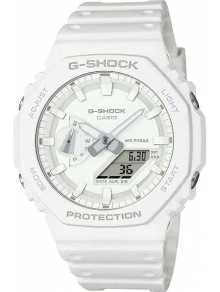 Casio - Montre G-Shock Classic résine blanc - Ref GA-2100-7A7ER