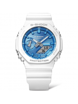 Casio - Montre Capsule carbone résine bleu - Ref GA-2100WS-7AER