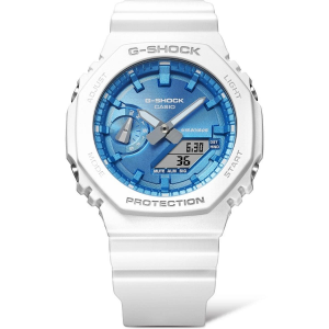 Casio - Montre Capsule carbone résine bleu - Ref GA-2100WS-7AER