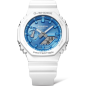 Casio - Montre Capsule carbone résine bleu - Ref GA-2100WS-7AER