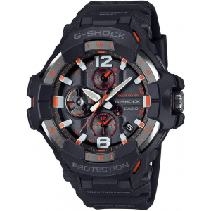 Casio - Montre Gravitymaster carbone résine noir orange - Ref GR-B300-1A4ER