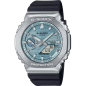 Casio - Montre G-Shock solaire bleu acier et bracelet en résine - Ref GBM-2100A-1A2ER