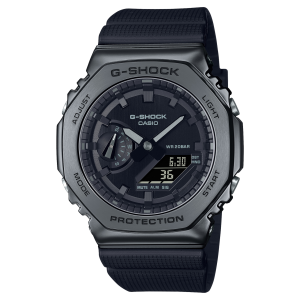 Casio - Montre Mixte G-Shock Black Edition noir acier et bracelet résine - Ref GM-2100BB-1AER