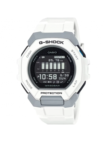 Casio - Montre G-Squad blanc résine - Ref GBD-300-7ER
