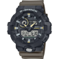 Casio - Montre Two Tone Utility Colours noir résine - Ref GA-710TU-1A3ER