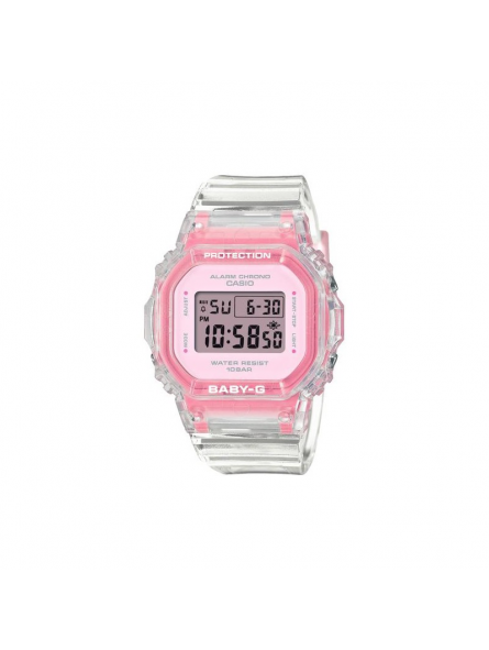 Casio - Montre G-Shock Baby-G Summer Jelly Colours rose résine - Ref BGD-565SJ-7ER
