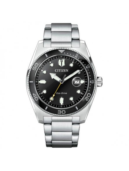 Citizen - Montre Eco-Drive Platform Marine noir acier - Ref AW1760-81E