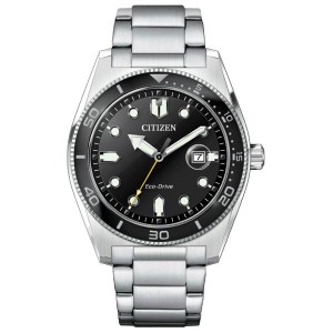 Citizen - Montre Eco-Drive Platform Marine noir acier - Ref AW1760-81E