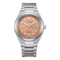 Citizen - Montre Super Titanium Day Date orange titane - Ref AW0130-85ZE