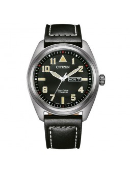 Citizen - Montre Eco-Drive Titanium Military noir titane - Ref BM8560-29EE