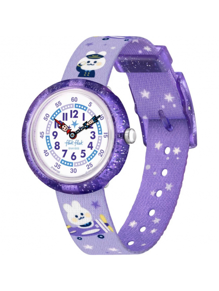 FlikFlak - Montre Chasing Clouds violet et bracelet en textile - Ref FBNP220